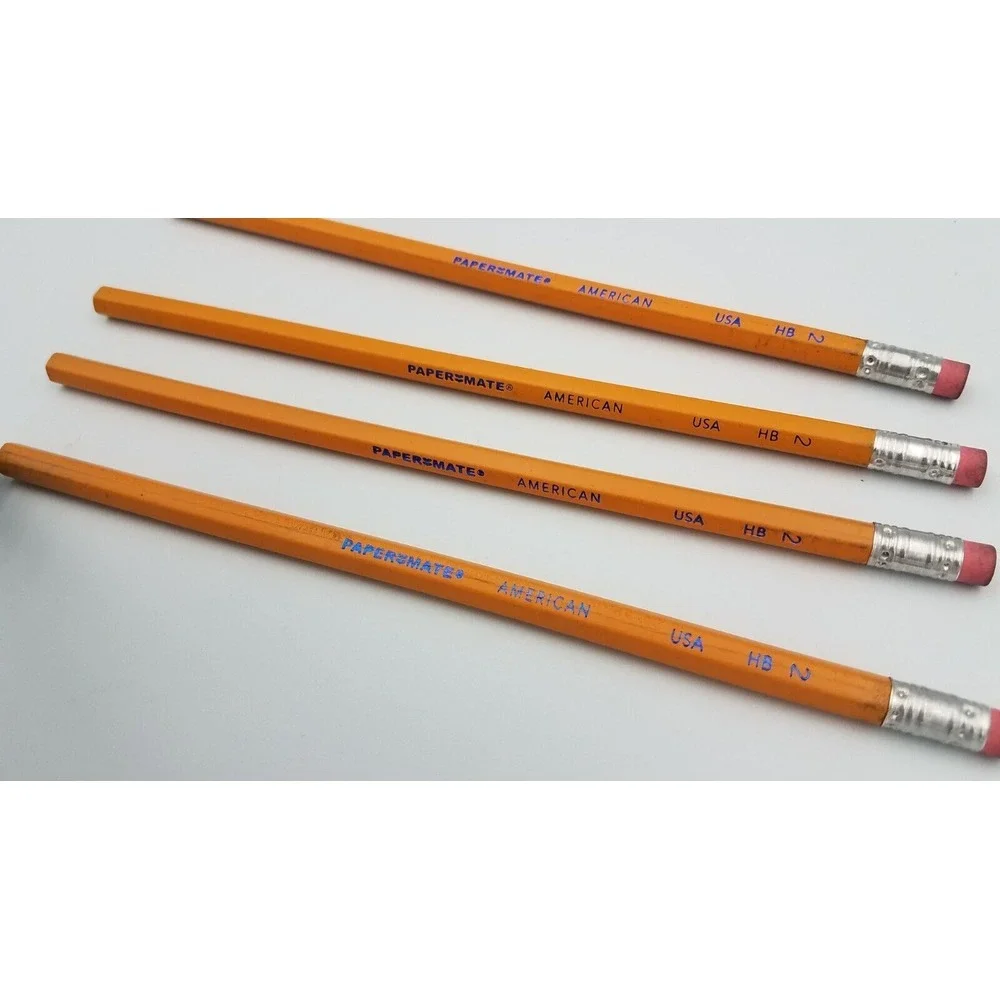 Lot of 4 Paper Mate American Wood Pencils HB‎ #2 USA Made NOS